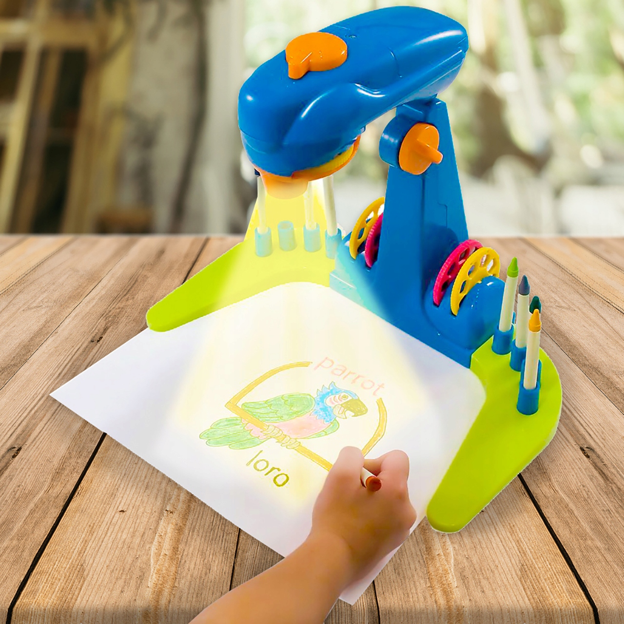 PROJEKTOR RZUTNIK DO NAUKI RYSOWANIA ZE SLAJDAMI PODŚWIETLANY REGULOWANY Marka MalPlay