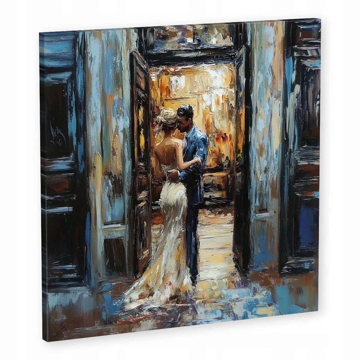 Obraz Na Plátně Canvas Pár Romancí Ulice Láska Elegance Umění 60x60