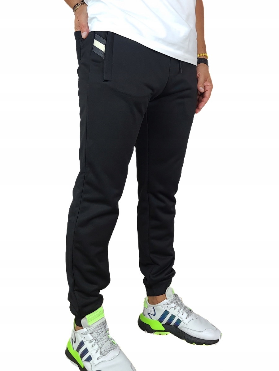 SPODNIE DRESOWE MĘSKIE DRESY bawełniane KIESZENIE NA ZAMEK PREMIUM - XXL Rozmiar XXL