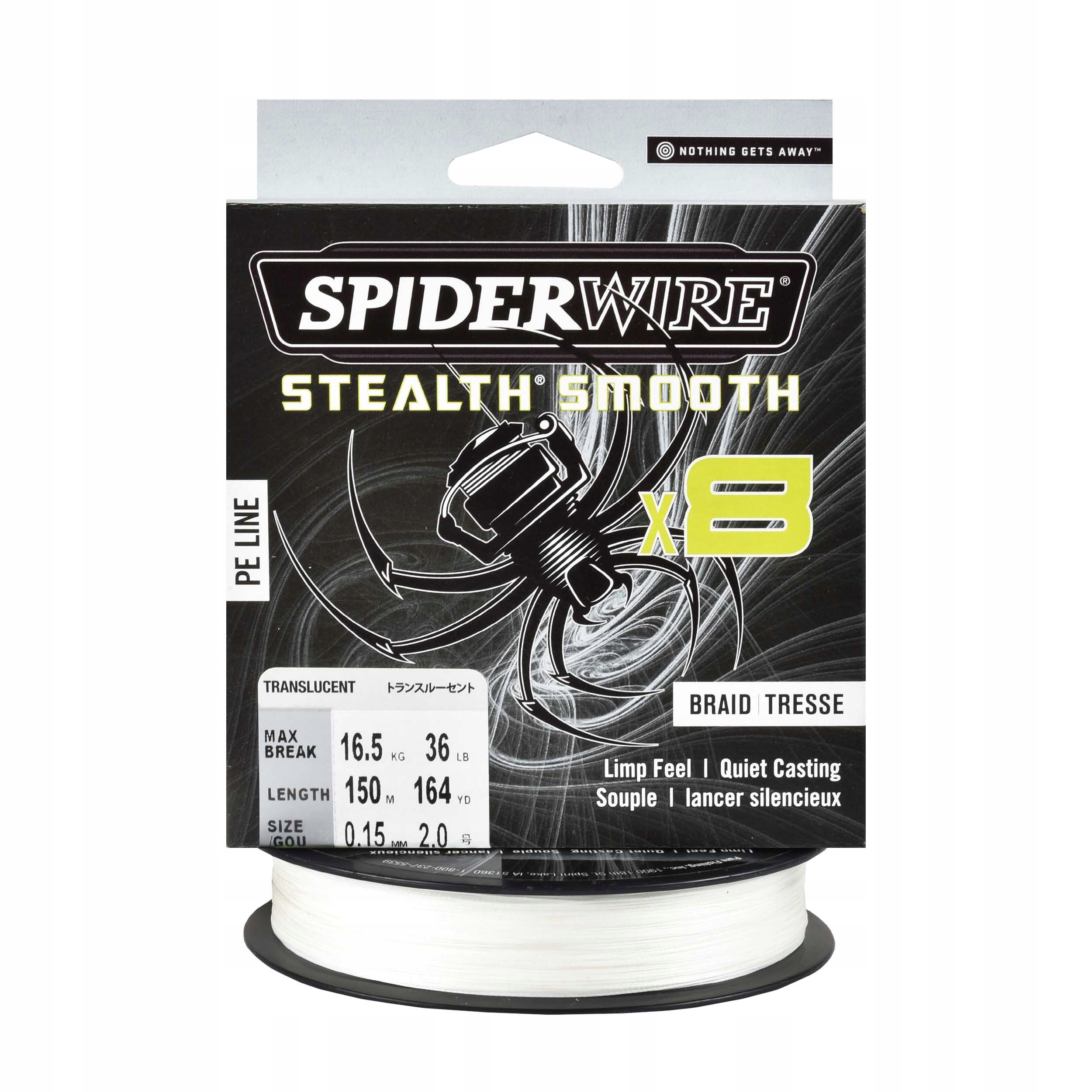 Plecionka Spiderwire SS8 translucent 0.15mm 150m 16,50kg spinning