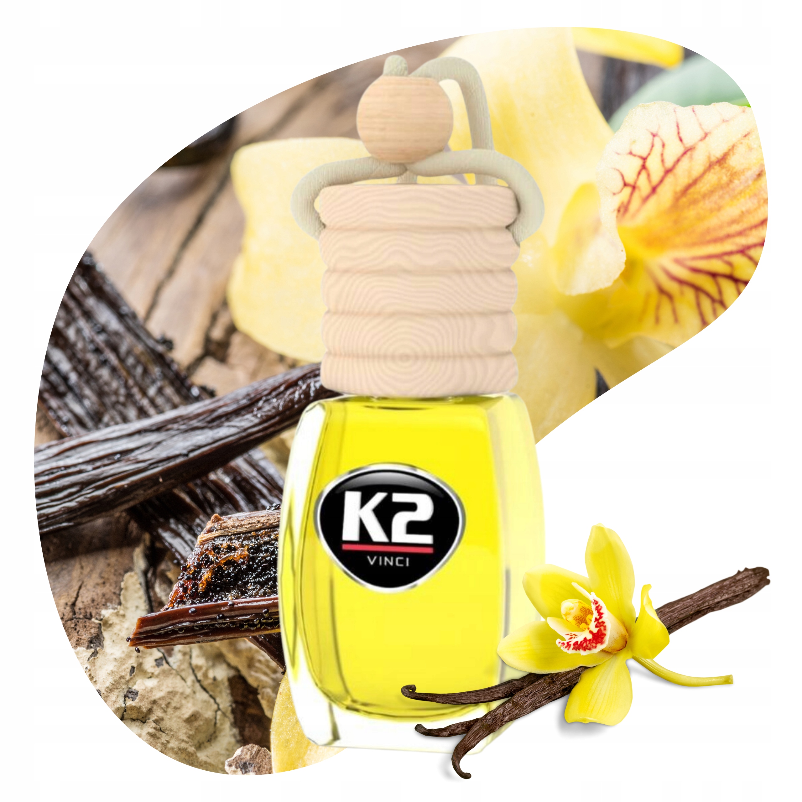 ZAWIESZKA SAMOCHODOWA ODŚWIEŻACZ POWIETRZA ZAPACH NA LUSTERKO WANILIA 8 ml