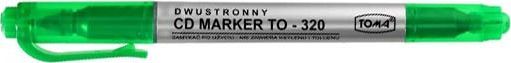 Marker do płyt CD DVD TOMA dwustronny ZIELONY EAN (GTIN) 5901133320414