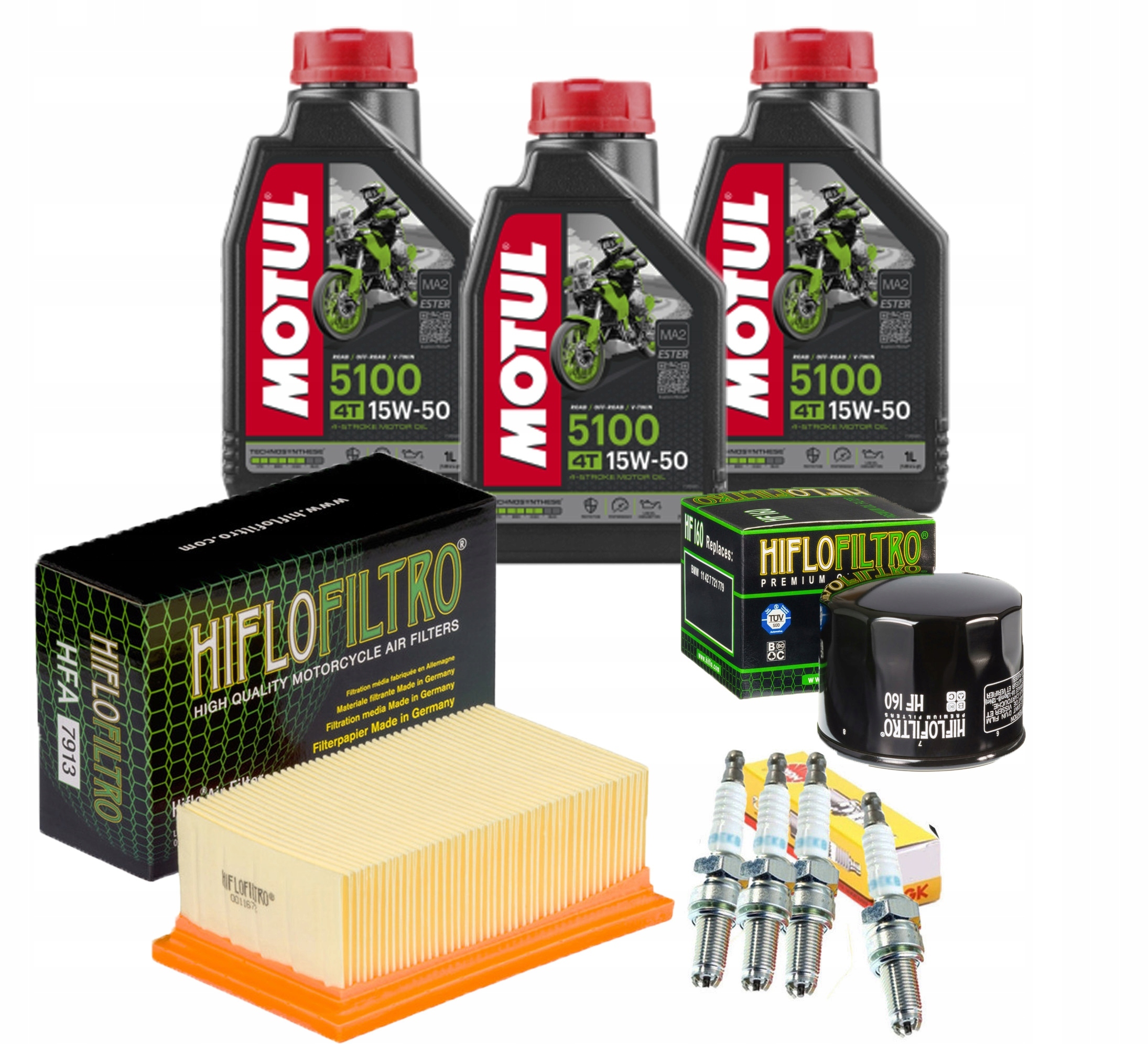 HFA7913 - Фильтр BMW F 650 GS 08-12R масло Motul 5100 свечи зажигания