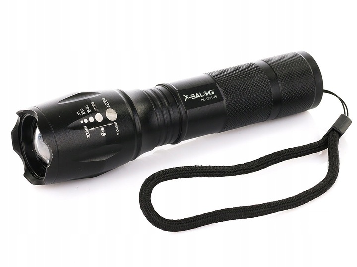 Latarka Myśliwska Taktyczna X-BALOG BL-1831 T6 Zasilanie akumulatorowe