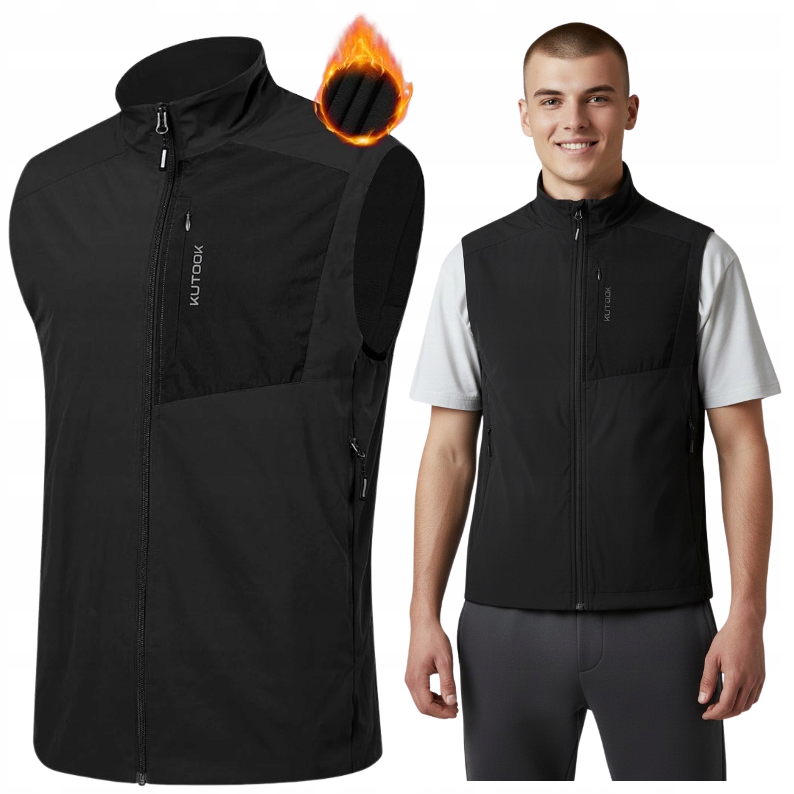 Kamizelka Softshell Męska Bezrękawnik Turystyczna Trekkingowa Ciepła XL