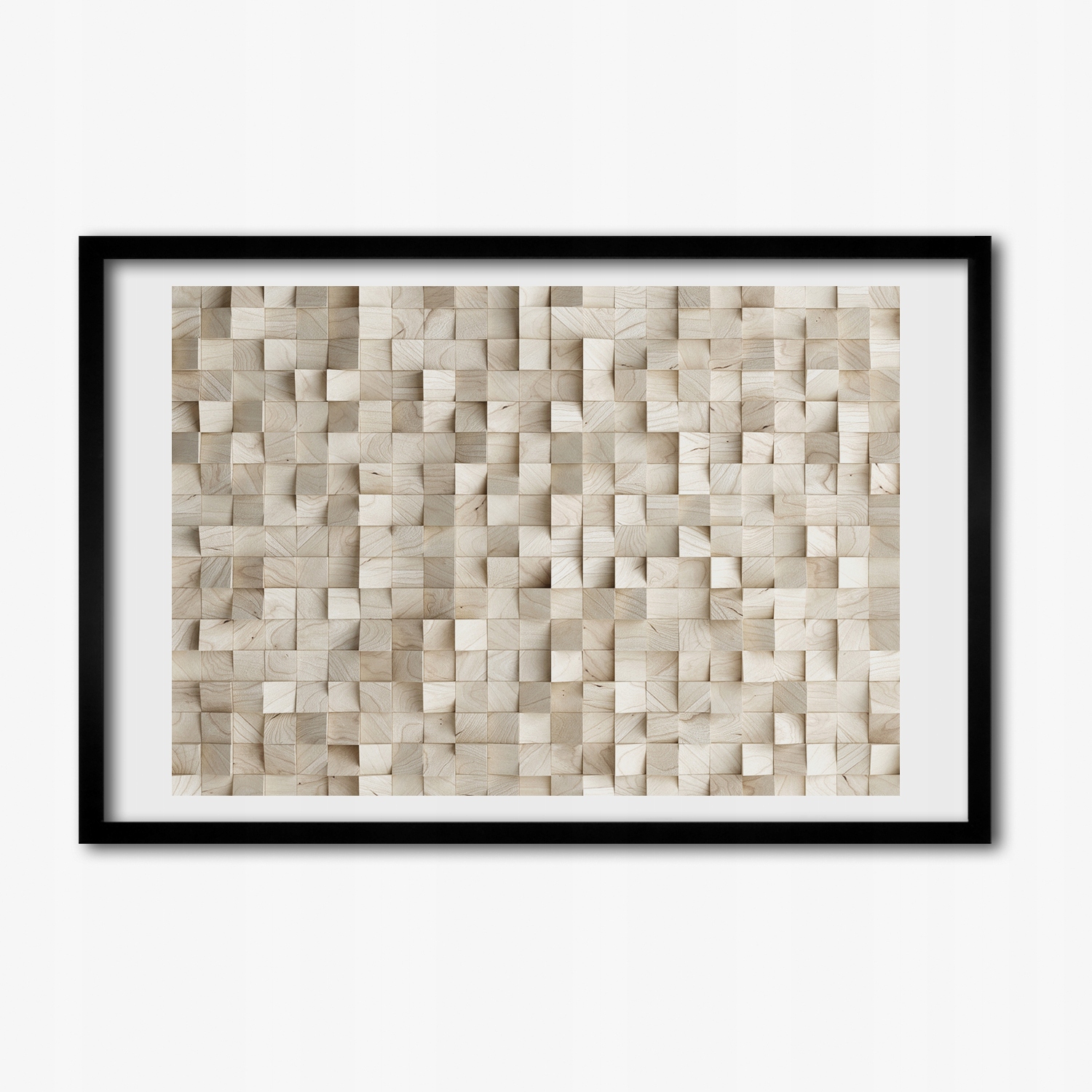 Obraz s rámečkem do ložnice Dřevěné kostky 60x40