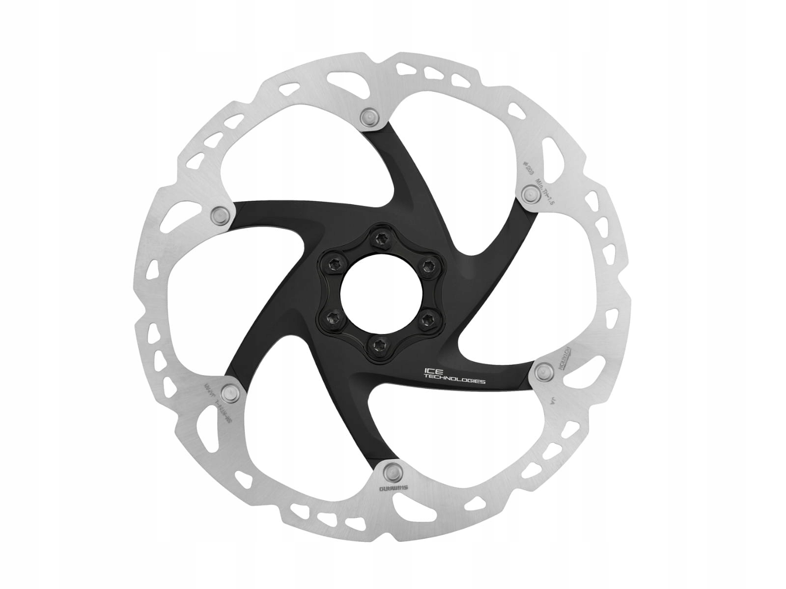 Brzdový kotouč 203 mm 6 Střed Shimano SM-RT86