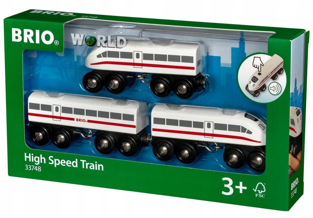 

Brio Szybka Kolejka Z Dźwiękiem Lokomotywa Wagon