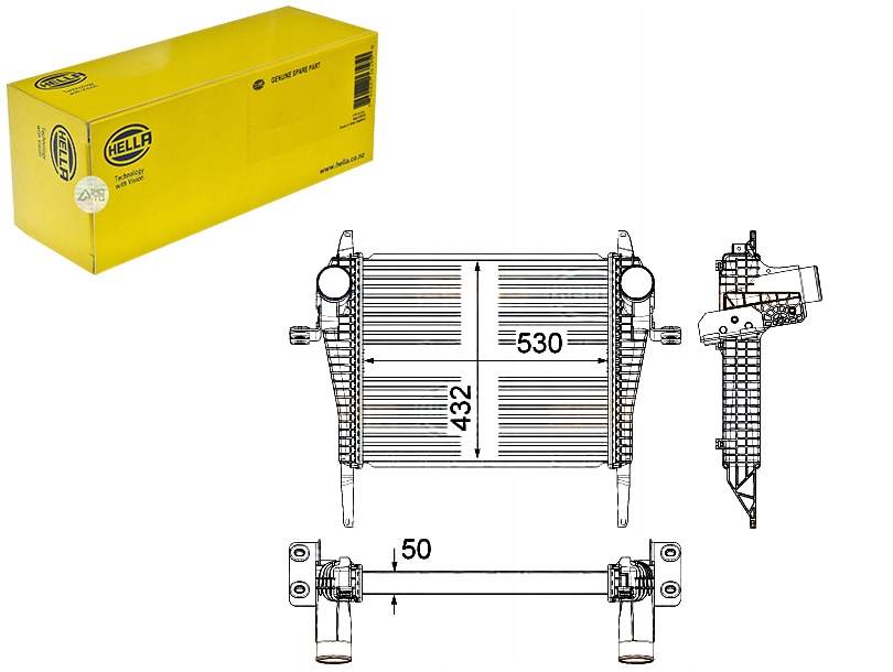 INTERCOOLER CHŁODNICA POWIETRZA DOŁADOWUJĄCEGO [HE