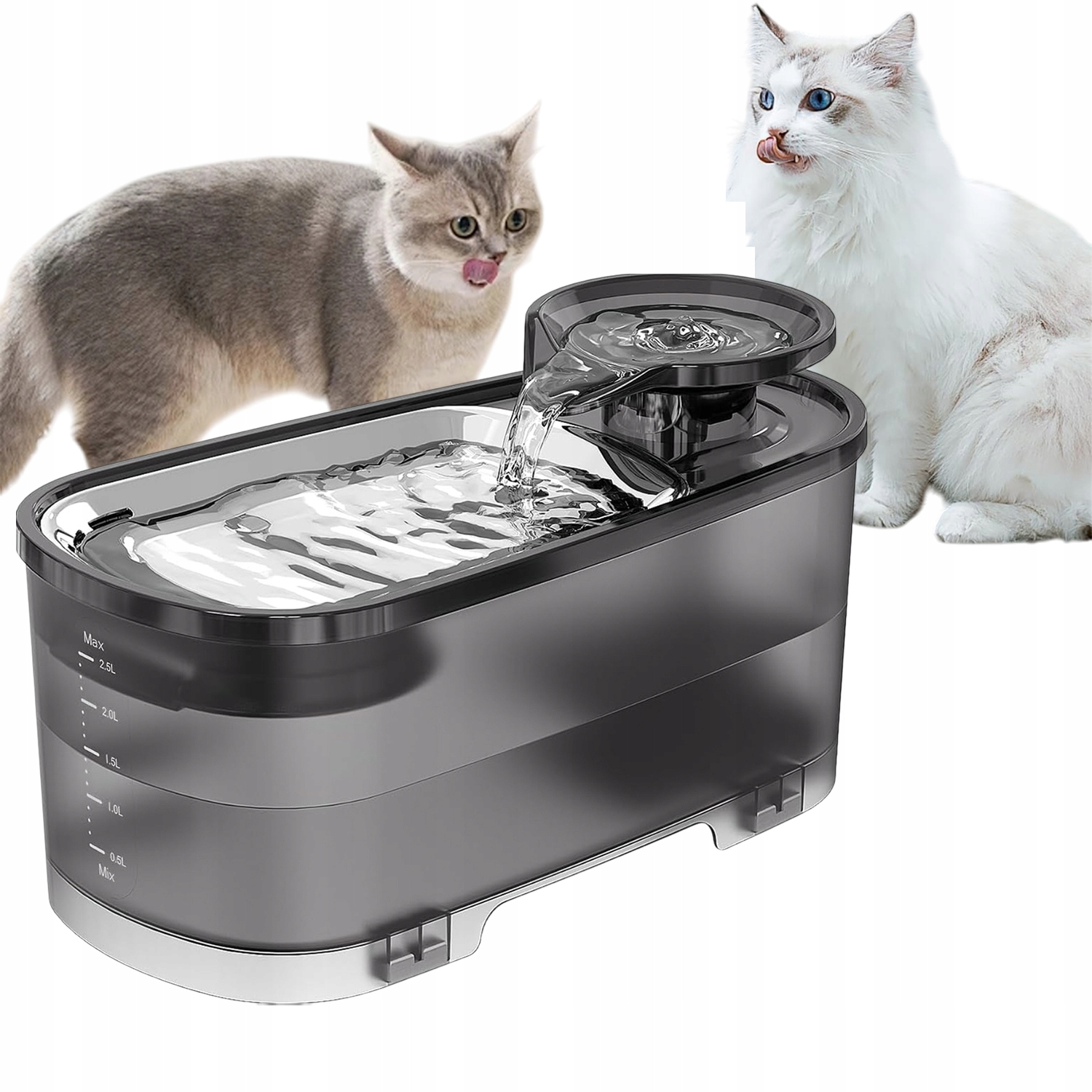 Levně Fontána Pro Kočky Automatický Uhlíkový Filtr Ticho Malé Psy Vícežilové