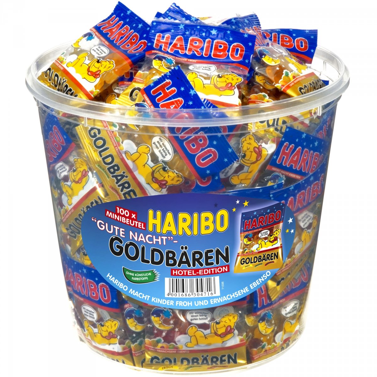 Levně 2x Haribo Minis Goldbaren Gute Nacht Zlatí Medvídci 100 ks