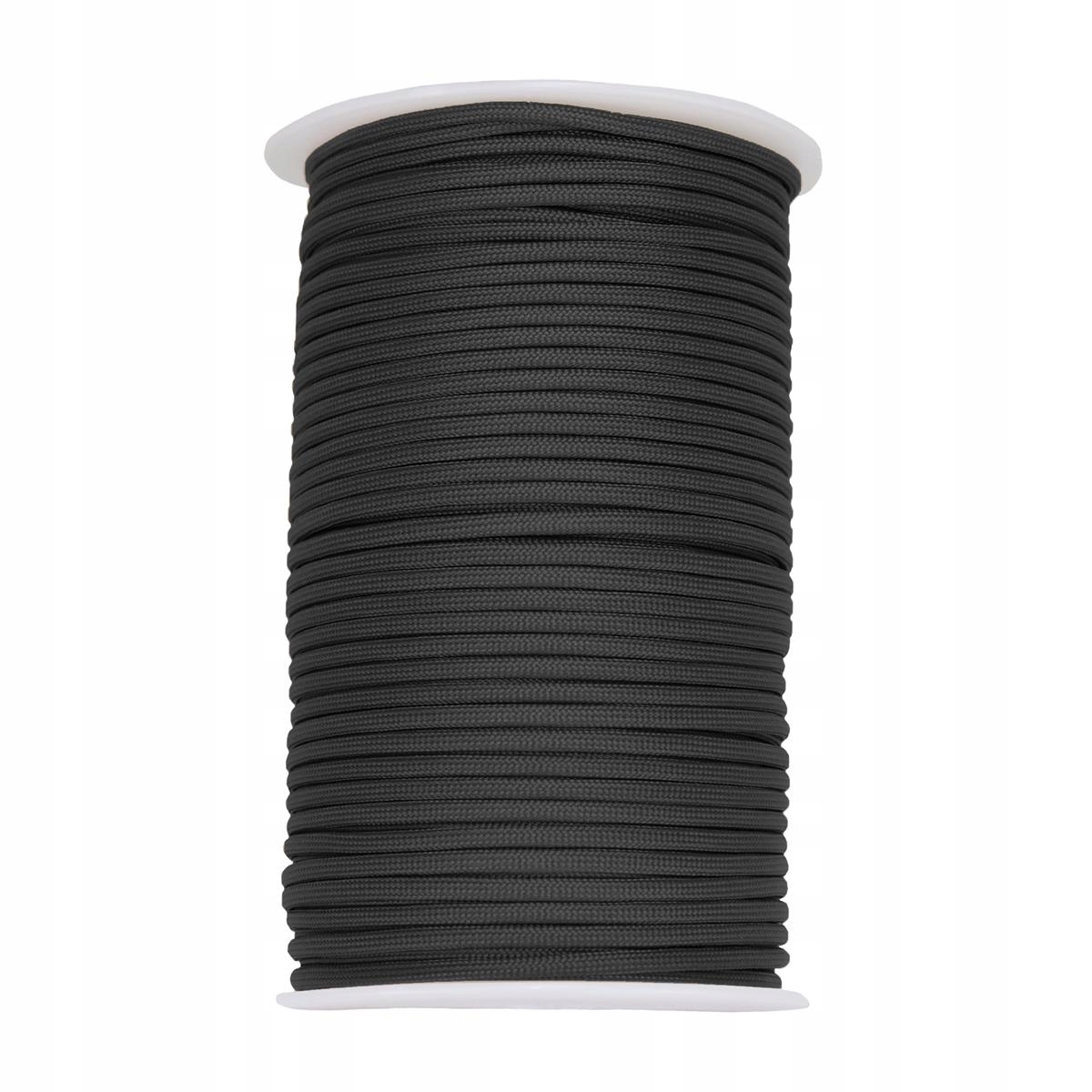 LINKA PARACORD CAMO MG CZARNY CZARNA 4MM 100M