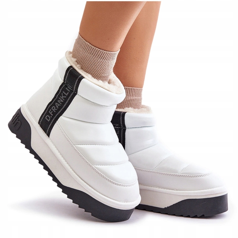 Dámské Nízké Teplé Sněhule Platforma D.franklin DFSH371011 Bílé 36