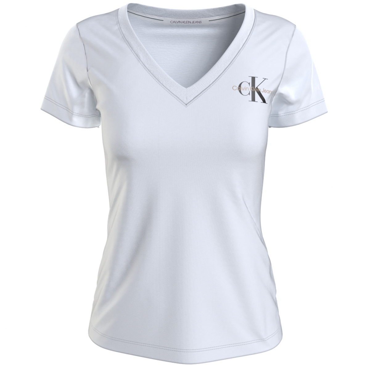 

Calvin Klein t-shirt damski koszulka biała logo M