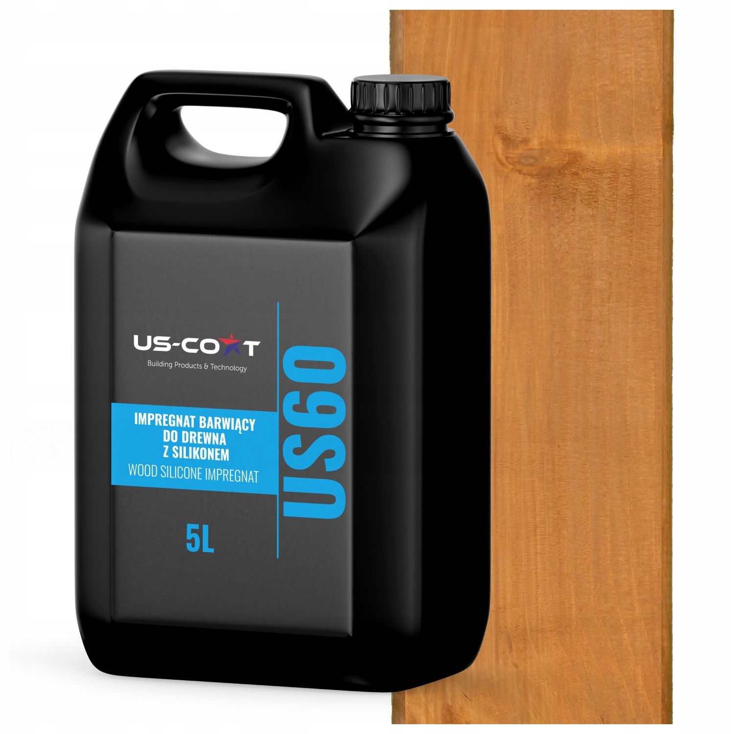 Impregnat Barwiący Do Drewna Z Silikonem 2w1 Altana Deski Uv Kolor Dąb 5L
