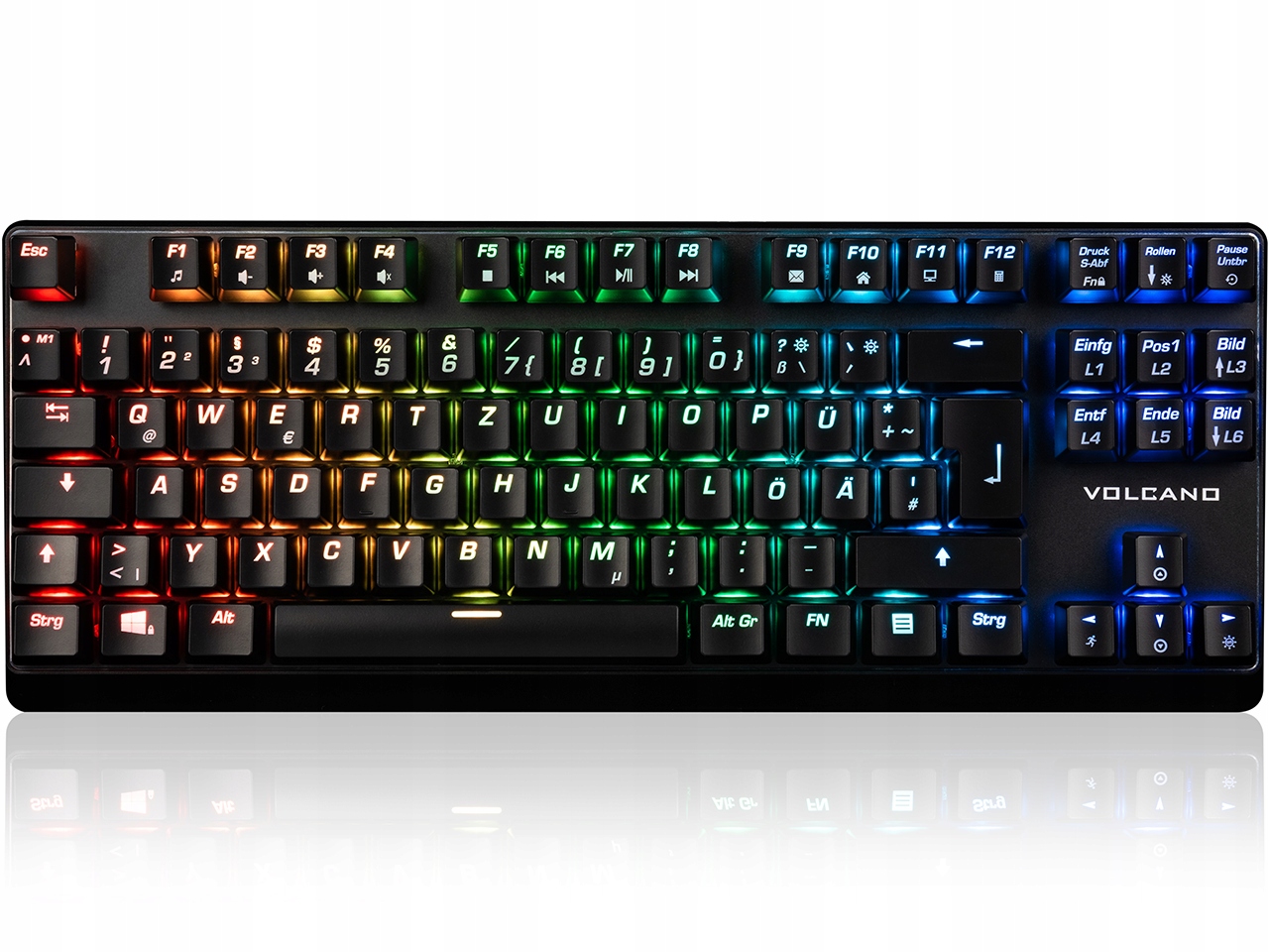 KLAWIATURA MECHANICZNA MODECOM VOLCANO RGB + PODSTAWKA NA TELEFON GRATIS Stan opakowania oryginalne