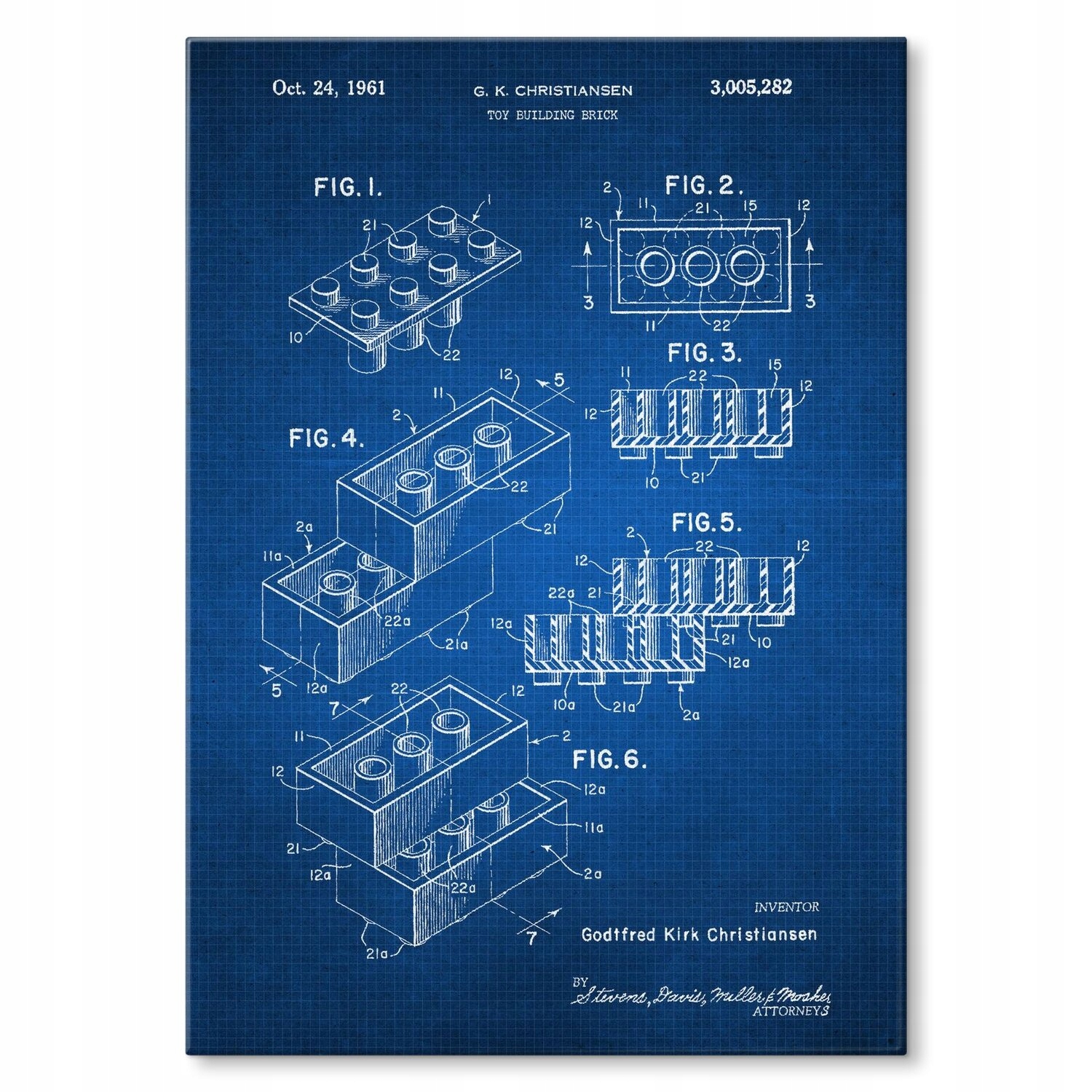 Kovový plakát Lego Bricks Tech Dárek 22 x 31 cm