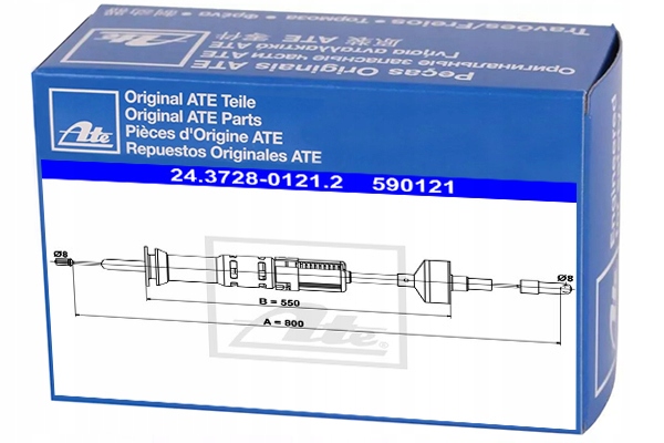 24.3728-0121.2 - Трос сцепления ATE для SEAT TOLEDO и 2.0 и