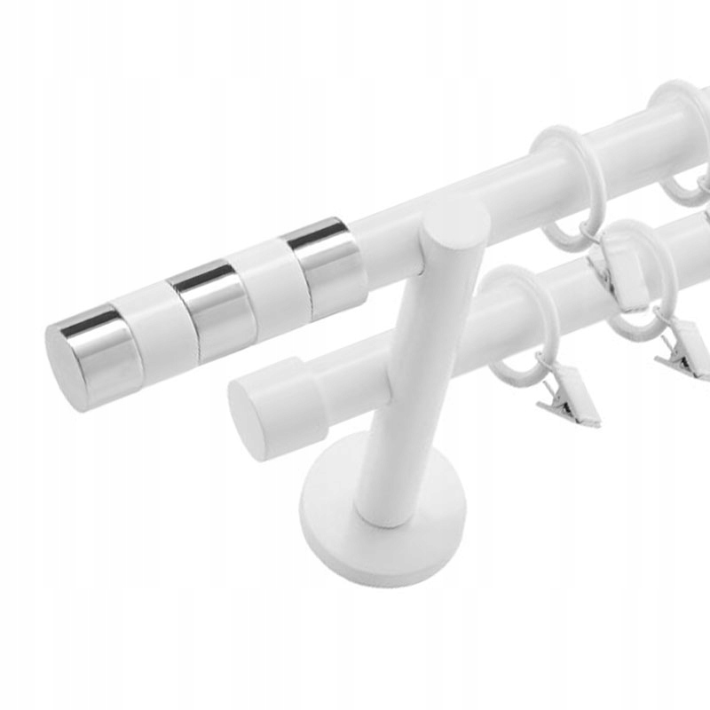 

Gotowy karnisz 180 cm z cichymi żabkami 19+19 mm