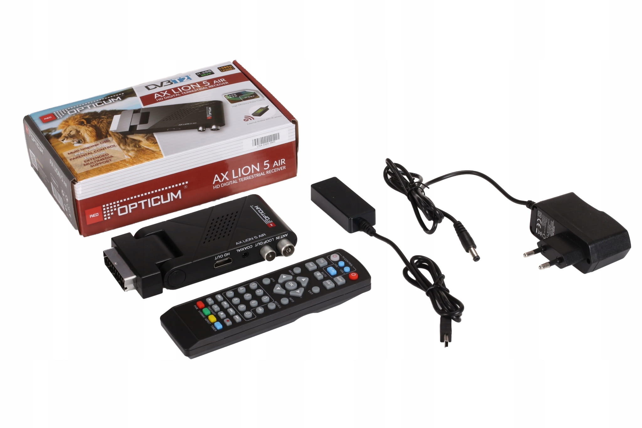 

Tuner DVB-T2 H.265 Opticum Ax Lion 5 Air