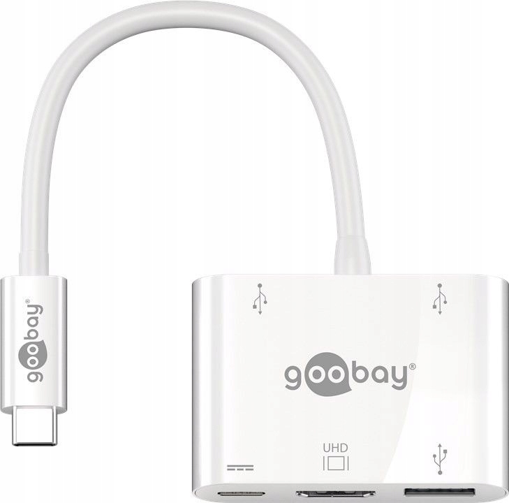 Adapter USB-C na HDMI 2xUSB 1xUSB 3.0 USB-C Goobay