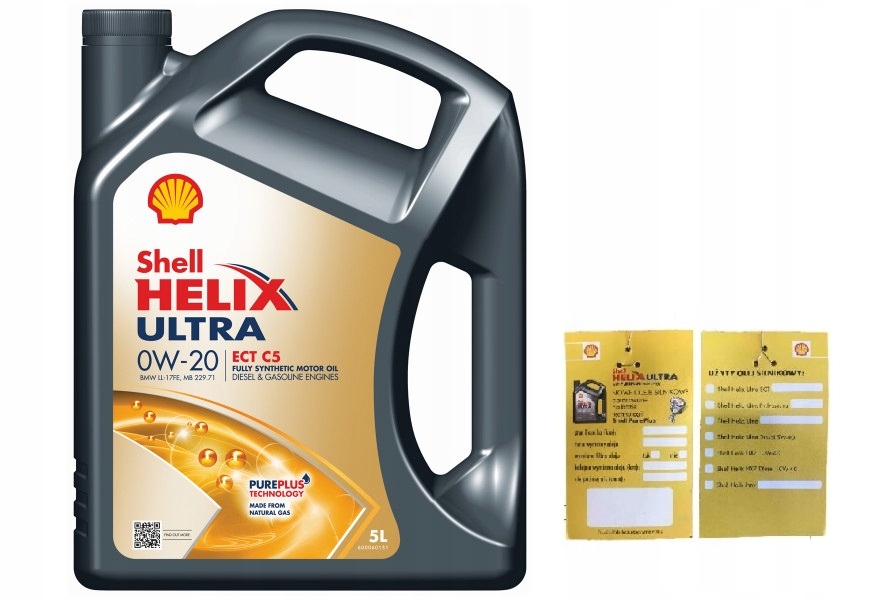 OLEJ SHELL 0W20 5L HELIX ULTRA ECT / C5 / SN / 229 550056346 za 223,62 ...