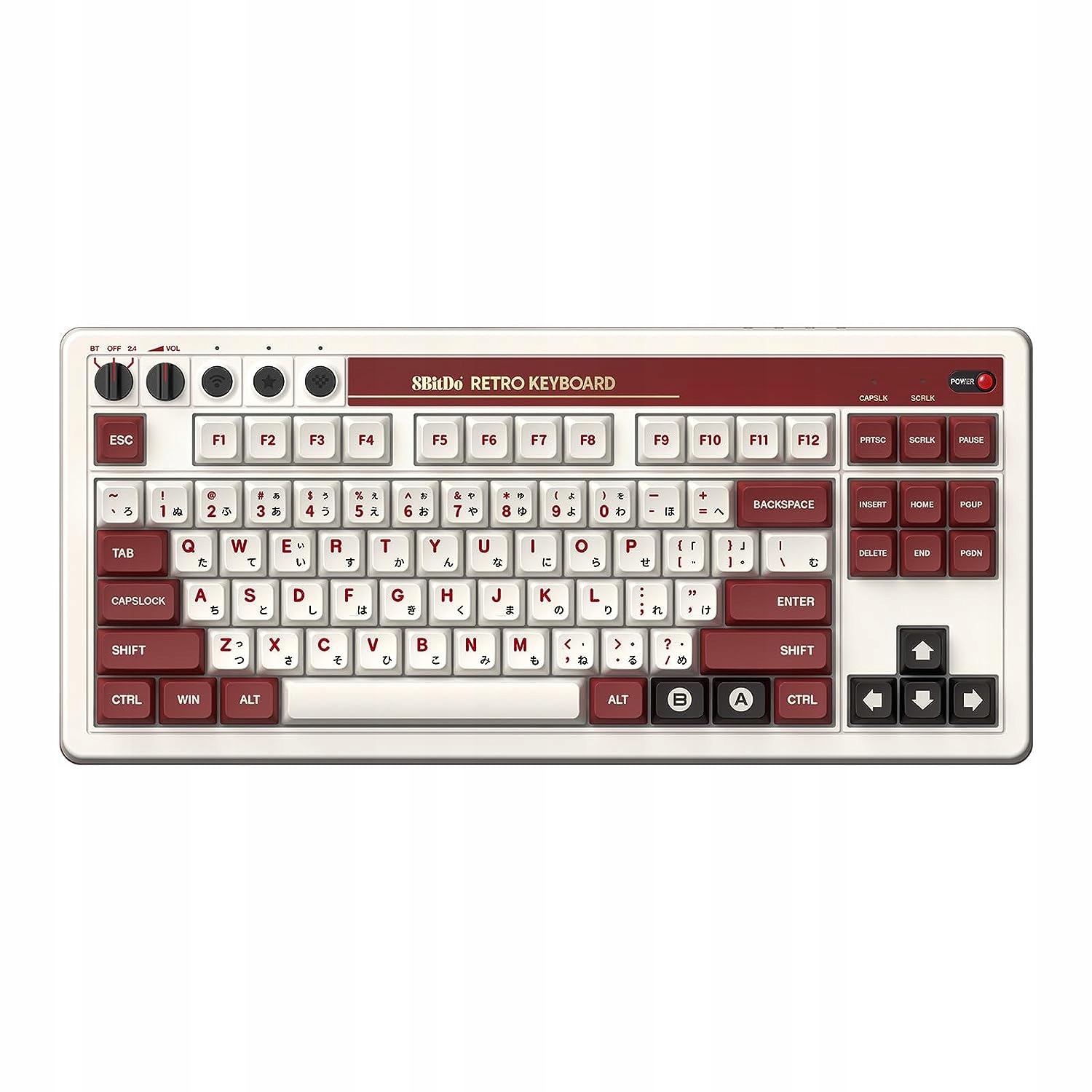 Bezdrátová klávesnice 8BitDo mechanická béžová Qwerty Kailh Box White