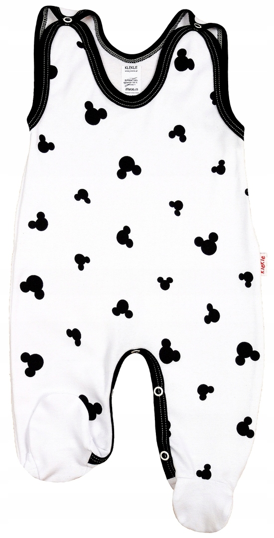 ŚPIOCHY śpioszki ROZPINANE MYSZKA BIEL 56 KLEKLE