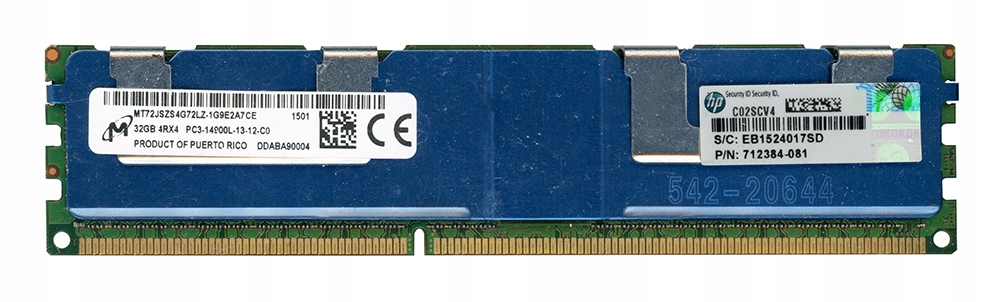 Hp 712384-081 DDR3 32GB 1866MHz Lr Ecc MT72JSZS4G72LZ-1G9E2A7CE