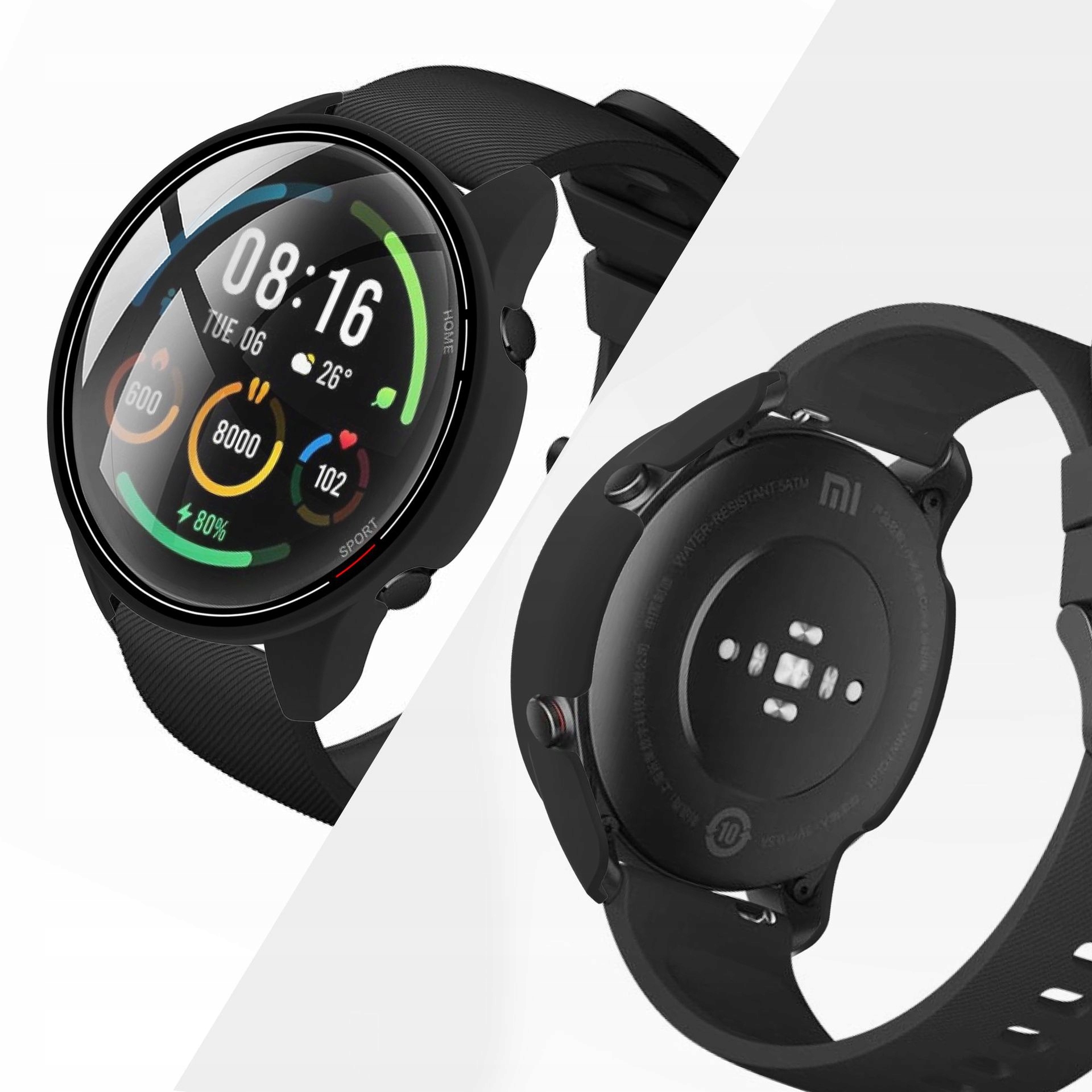 OBUDOWA ETUI + SZKŁO 2W1 do XIAOMI MI WATCH Materiał tworzywo sztuczne