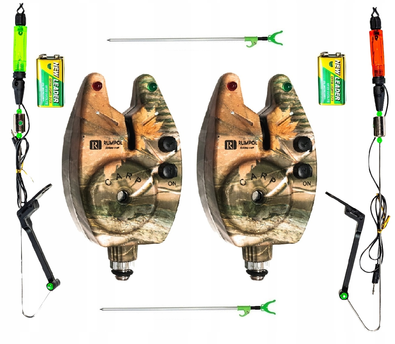 2x Sygnalizator Brań 2x Swinger Led 2x podpórka