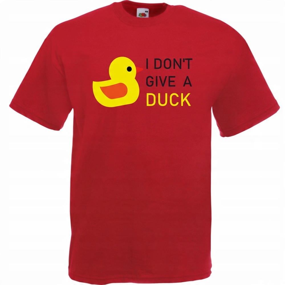 

Koszulka zabawna dont give a duck M ceglana czerwo