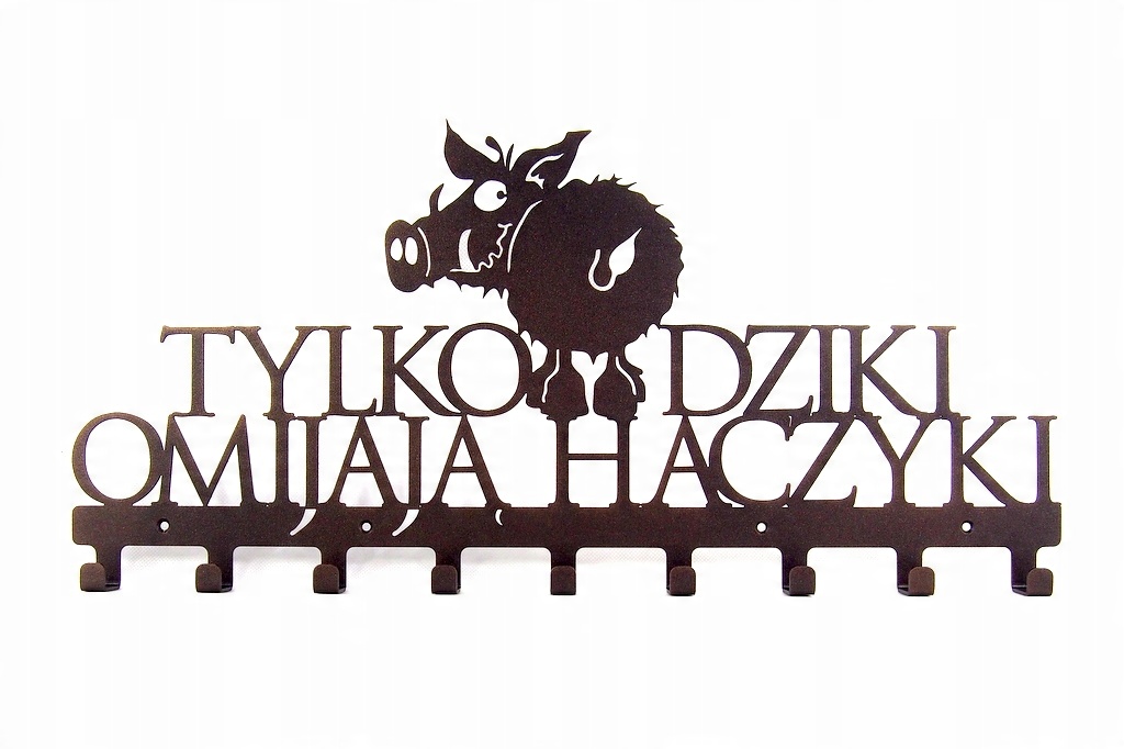 

Wieszak na ubrania i klucze Dziki Omijają Haczyki