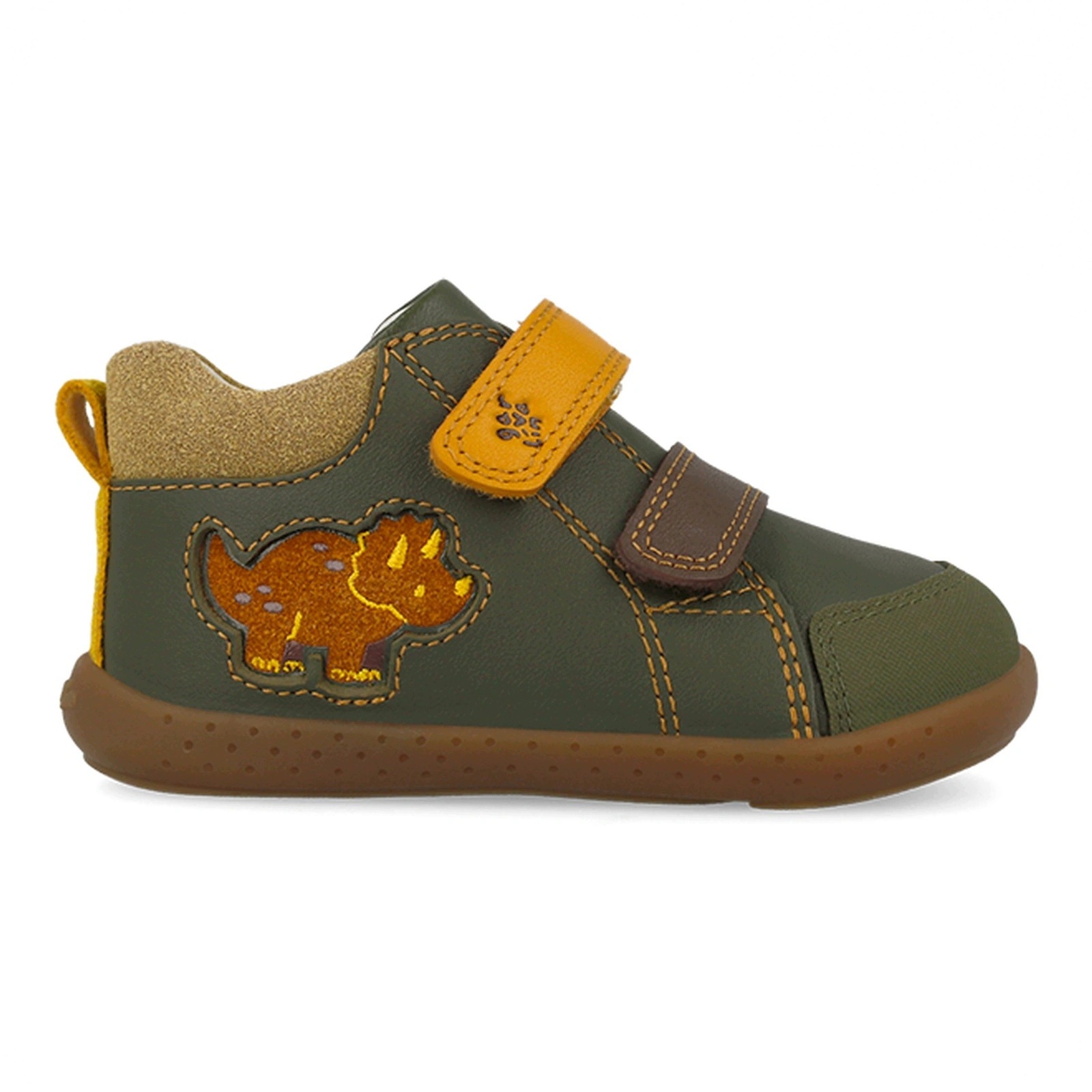 Buty barefoot chłopięce Garvalin Militare dinozaur skórzane przejściowe 25