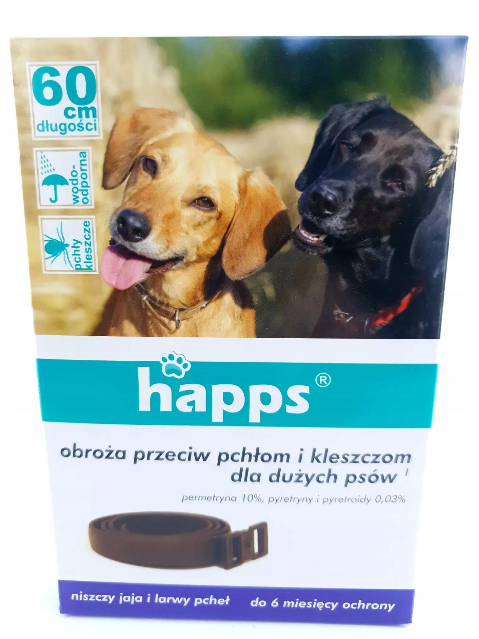 

Obroża Na Kleszcze i Pchły 60cm Dla Dużego Psa