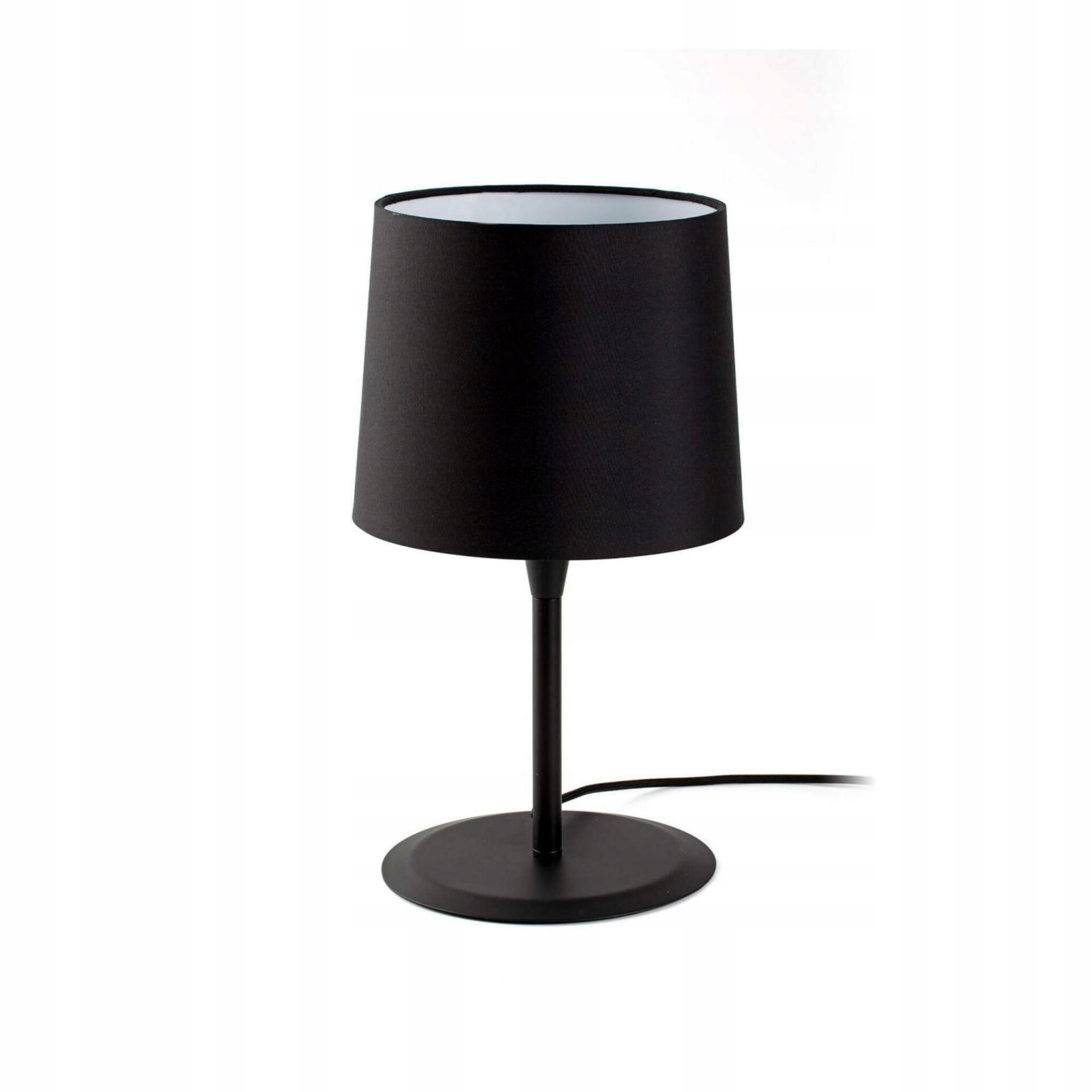 Faro Conga čierna stolná lampa, výška 48,5 cm, E27, kov/textil, IP20