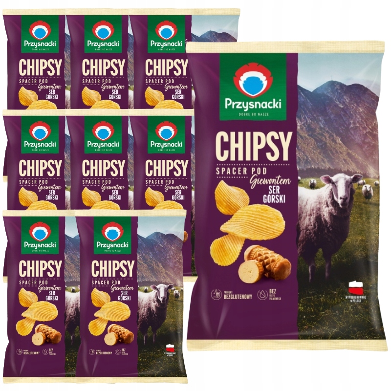 Levně Przysnacki Chipsy s příchutí horského sýra 130 g