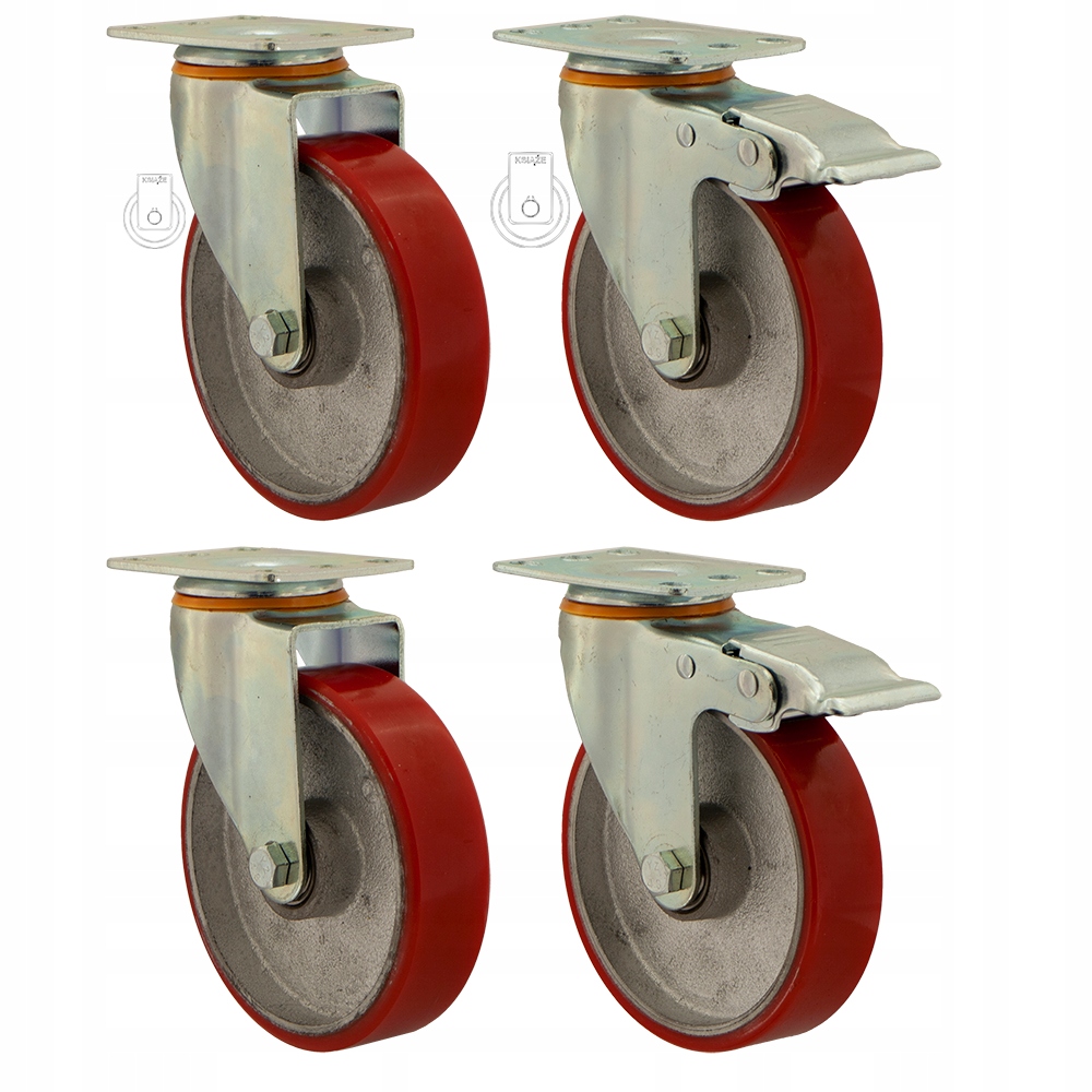 12HZPU125K2 Kolečko fi 125 vozík regál komplet 4ks