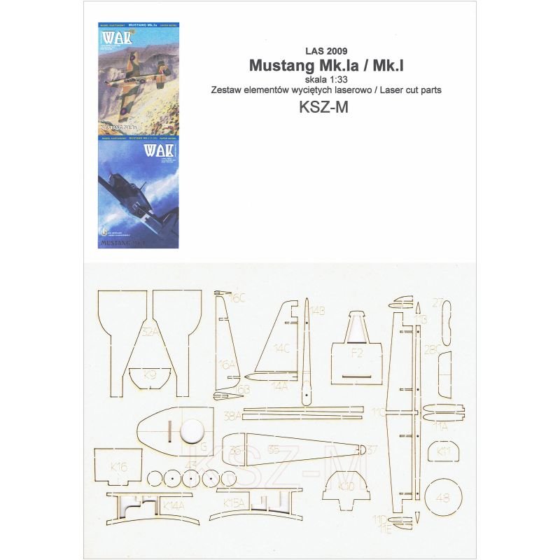 Szkielet do Mustang Mk.I Wak 1/13 i 9/20