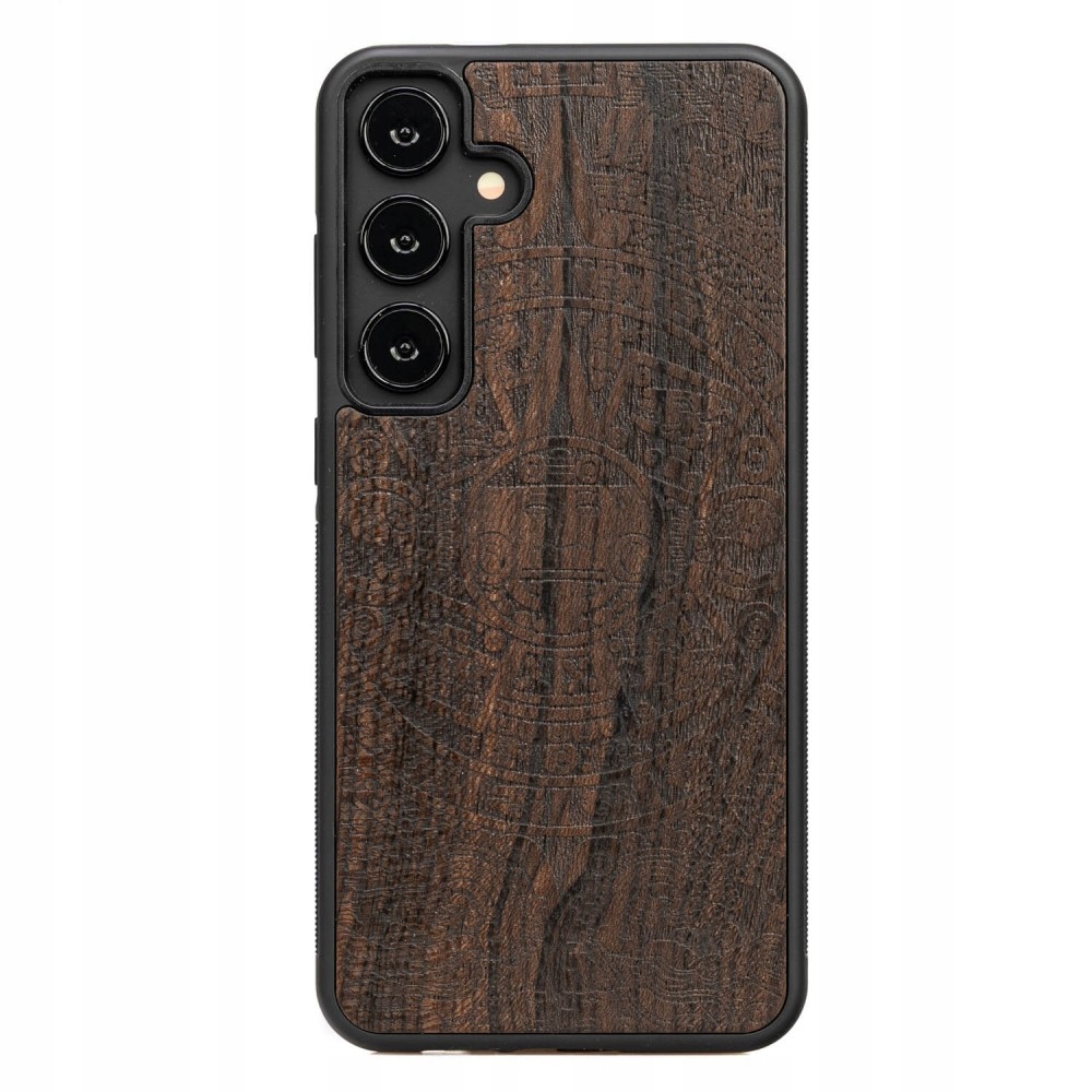 Dřevěné Pouzdro Bewood pro Samsung Galaxy S24 Plus Aztécký Kalendář Ziricote