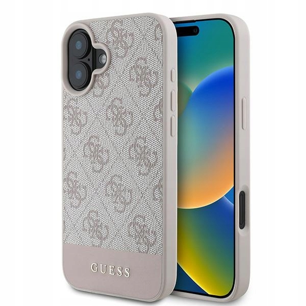 Originální pouzdro Guess pro iPhone 16 Plus 6.7" růžové pouzdro obal zadní kryt