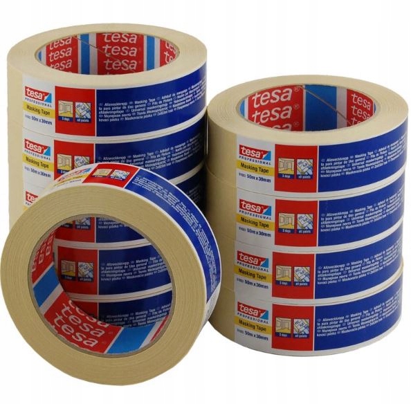 Taśma malarska krepowana maskująca Tesa 30mm 10szt