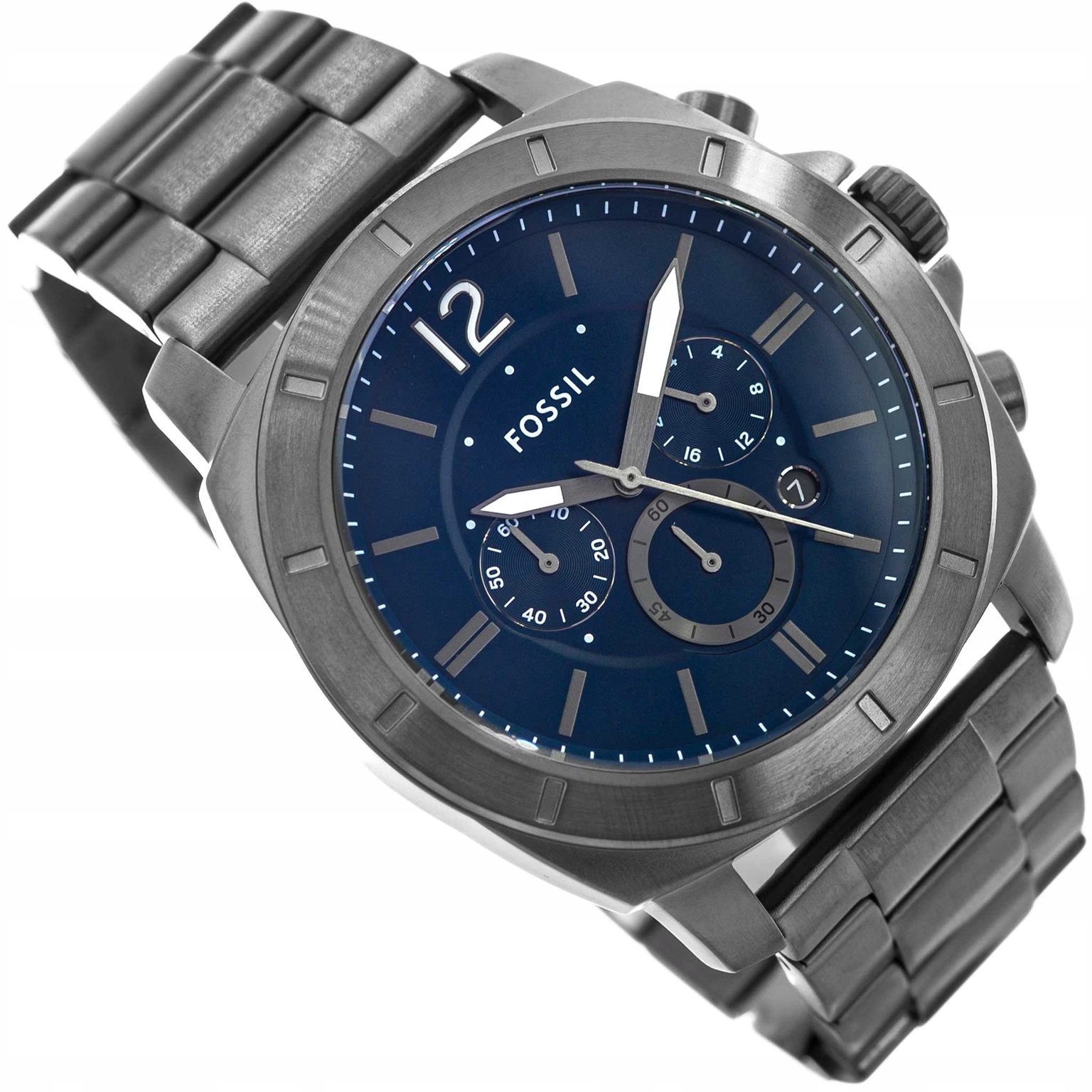 Pánské Hodinky Fossil BQ2758 Privateer Šedé, Originální Stopky, Datum