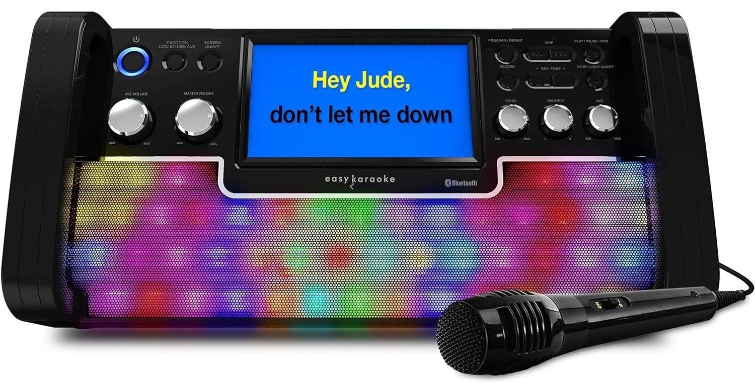 System Easy Karaoke EKS780BT Bluetooth CD+G Oświetlenie Ekran TFT 7