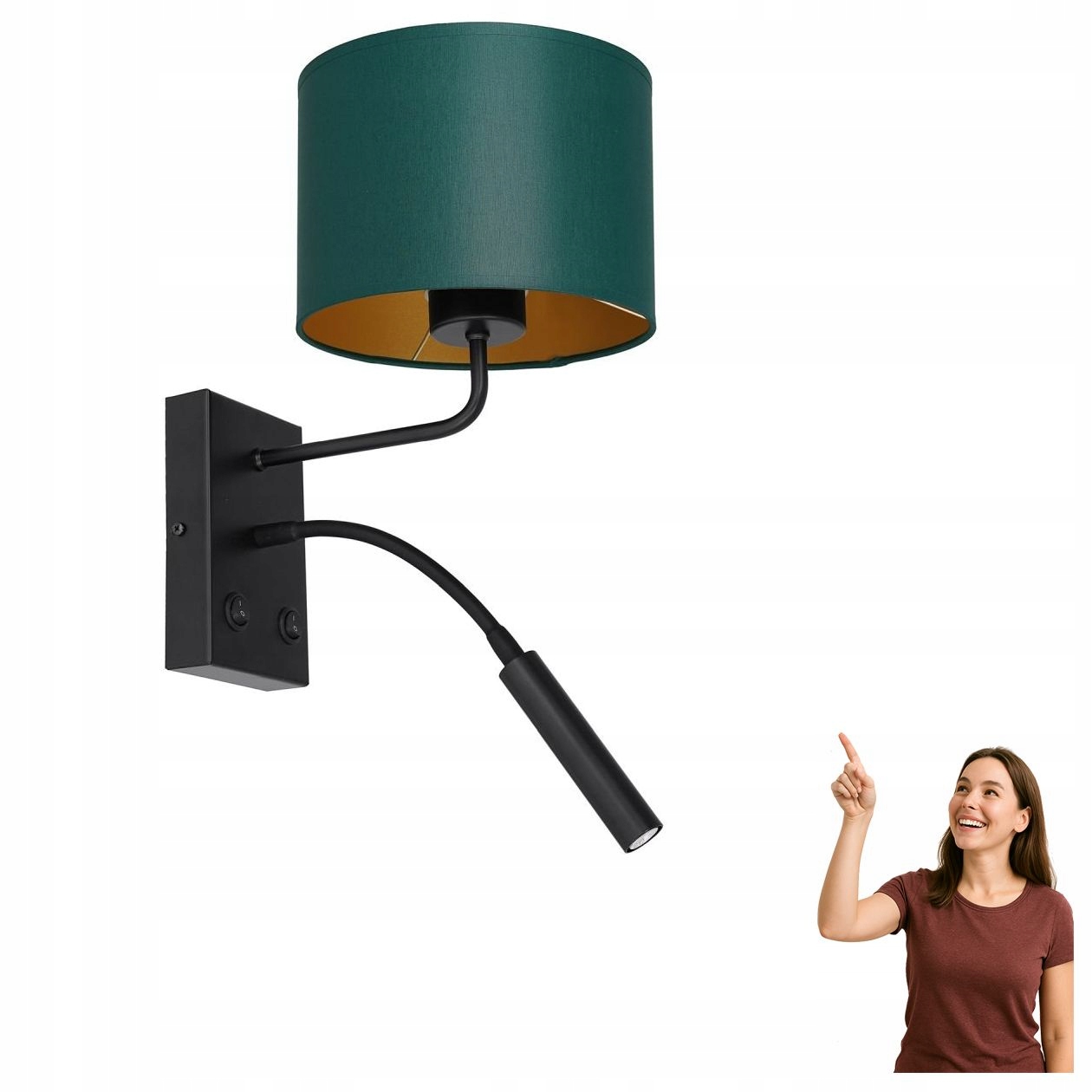 Hotelová nástenná lampa s výložníkom typu flex Arden 3544 Luminex