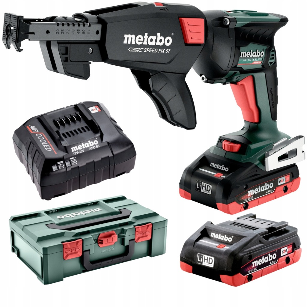 Wkrętarka Z Magazynkiem Do Płyt G/k Metabo Tbs 18 Ltx Bl 5000 2X4,0 LiHD