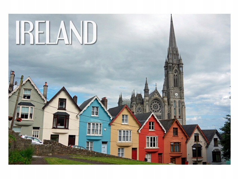 

Irlandia Kolorowe domki Magnes na lodówkę