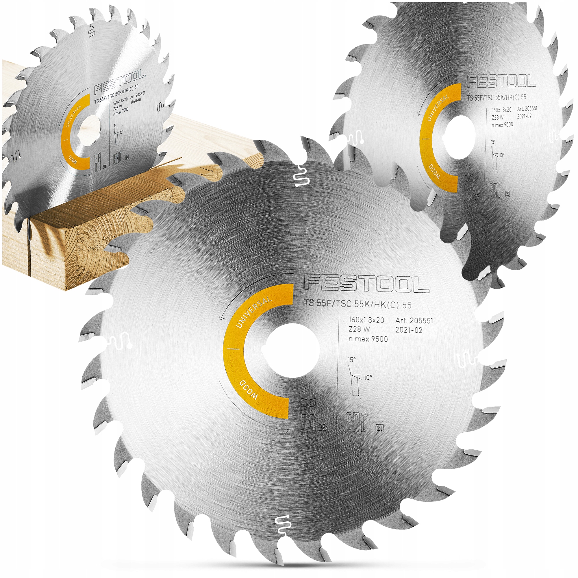 Kotouč na dřevo pro zahloubení 160 mm Kotoučová pila Festool 205551 28 zubů