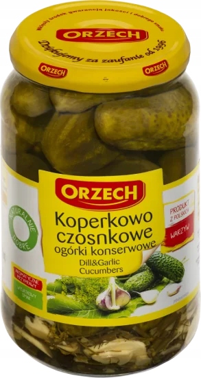 Levně Koprovo-česnekové konzervované okurky 830 g
