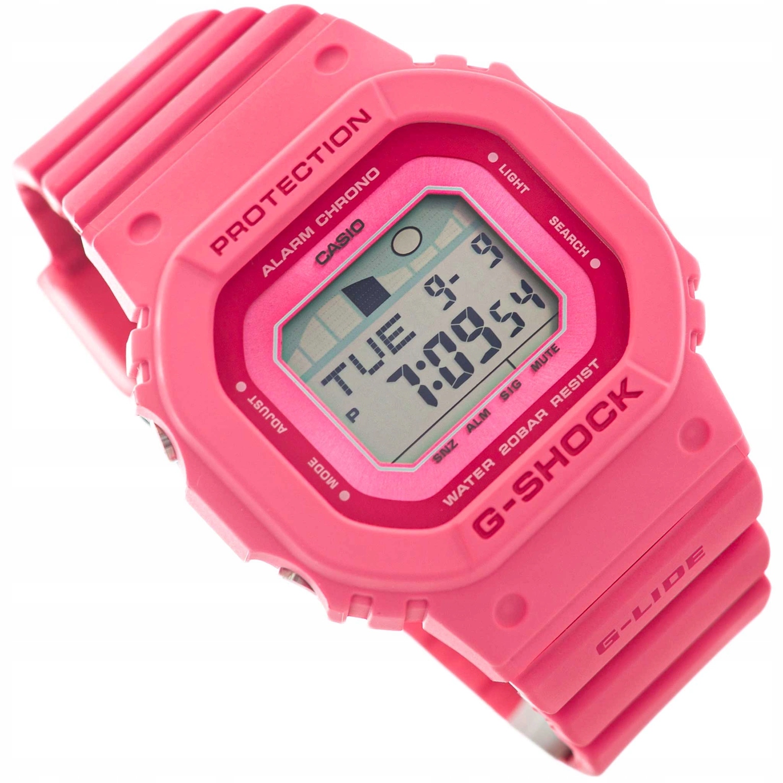 Dámské Hodinky Casio GLX-S5610-4ER G-shock Růžové Mořské Přílivy Surfař